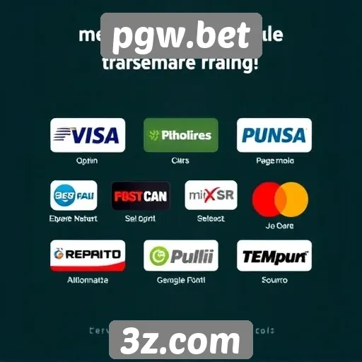 A variedade de métodos de pagamento disponíveis no pgw.bet